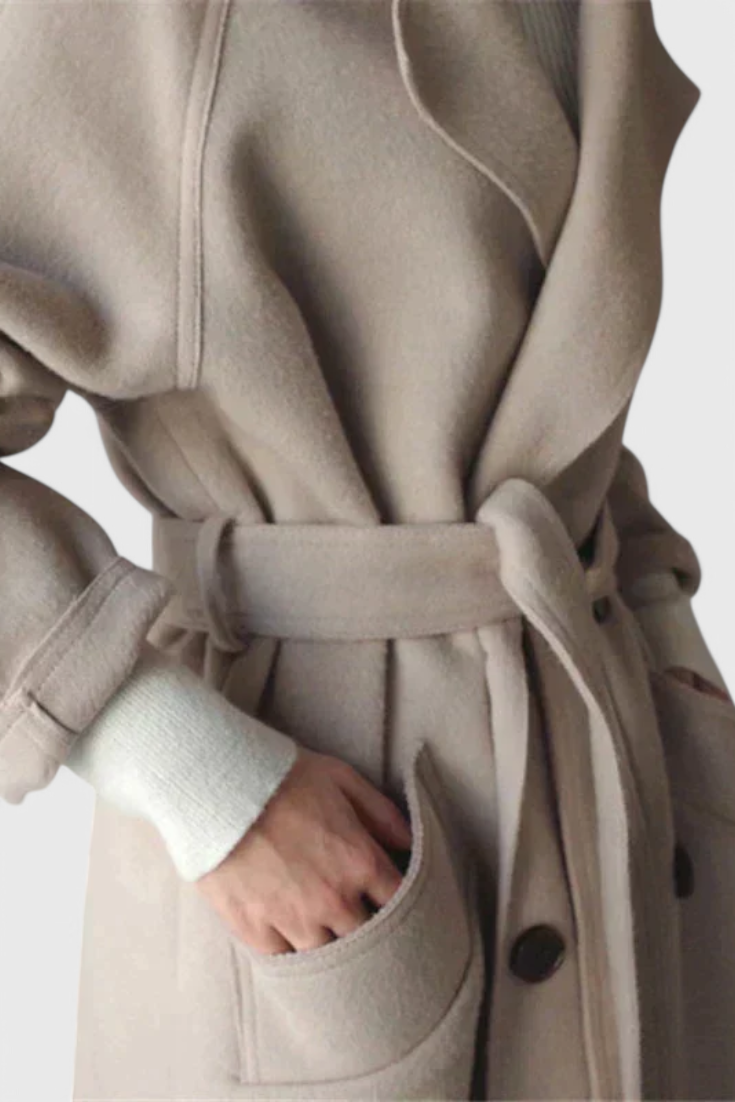 Clara | Abrigo Largo de Mezcla de Lana