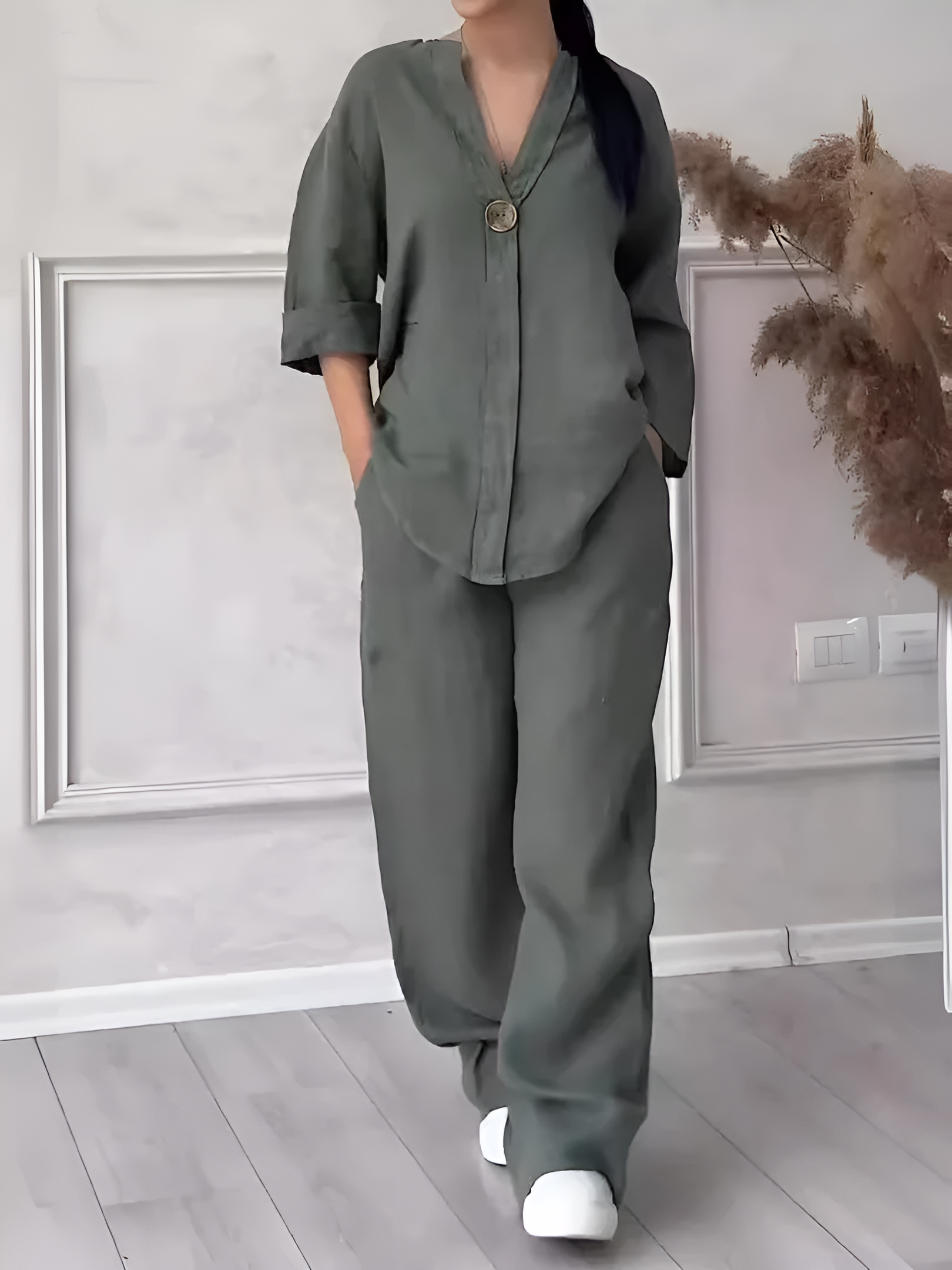 María | Conjunto de Lino Descontracturado